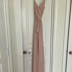 Liz Wrap/ Dusty Blush Crisp Wrap Dress